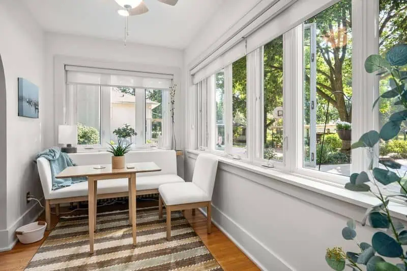 remodeled dining area near window