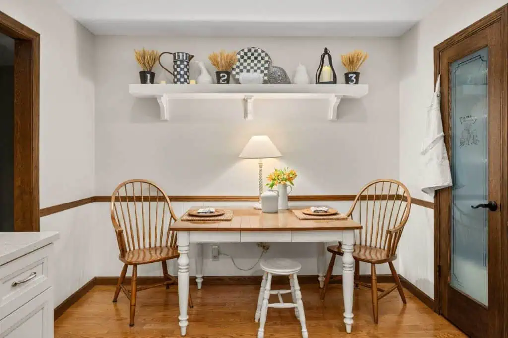 dining area remodeled for tight spaces