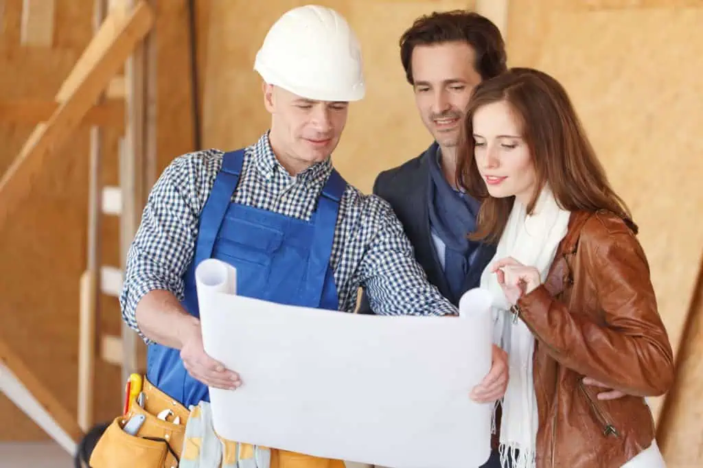 Contractors offering Great Advice and Expertise to couple