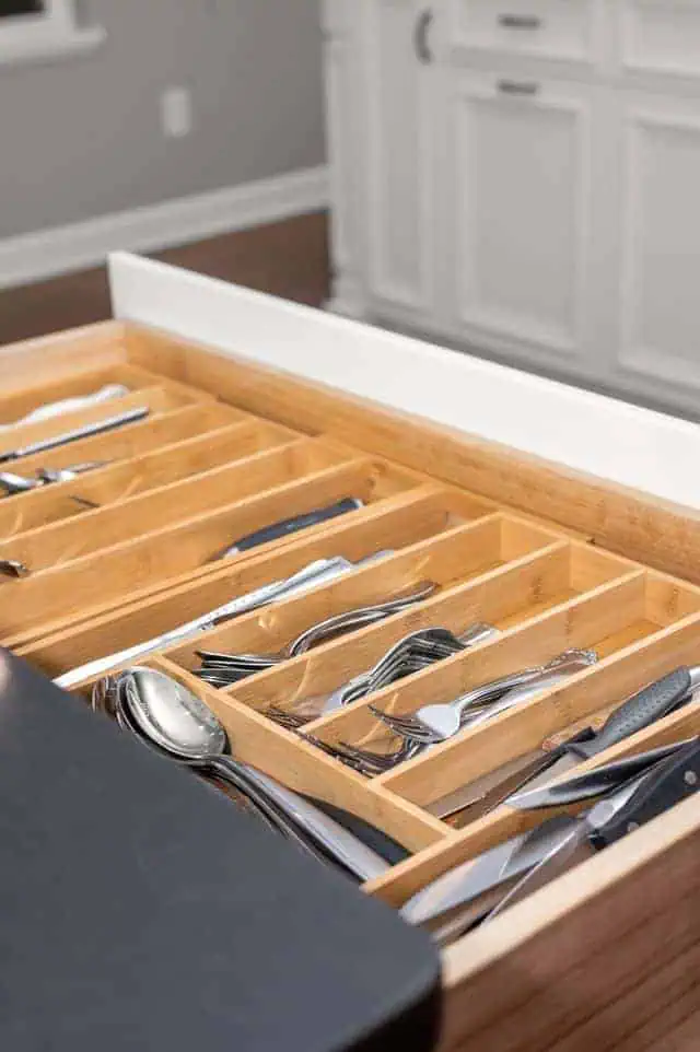 remodeled kitchen utensil drawer in greenwood acres